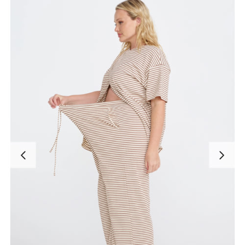 Cream and Light Brown Bump Friendly Pants – Apero Label