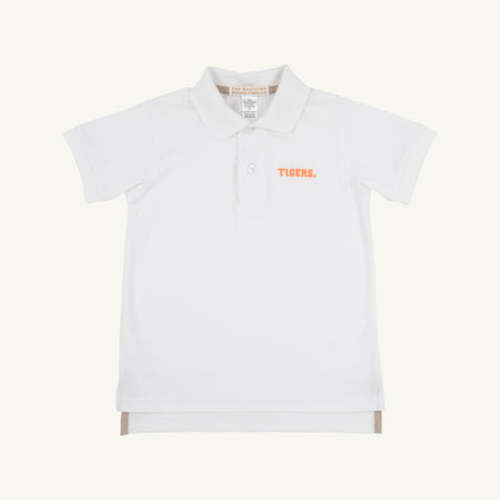 Clemson Prim & Proper Polo & Onesie - Worth Avenue White