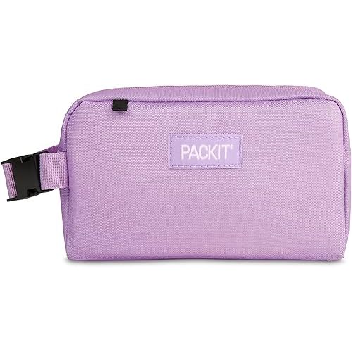 PackIt Freezable Small Insulated Snack Box, Lavender, with EcoFreeze Technology (Built-in Ice Pack), Mini Cooler or Small Lunch Bag, For Fresh Snacks On the Go, for Work, Gym, or Travel