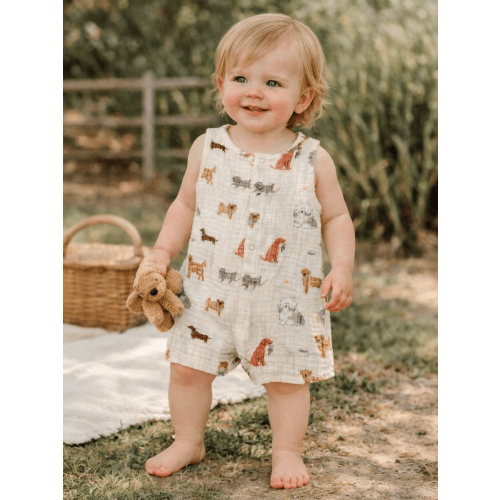 Sleeveless Shortie Romper, Awesome Dogs