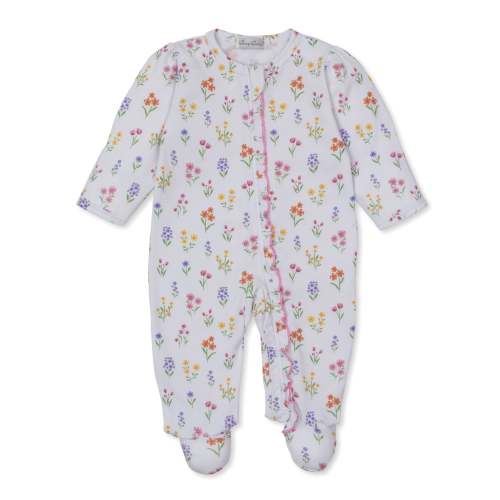 Summer Wildflowers White Zip Footie