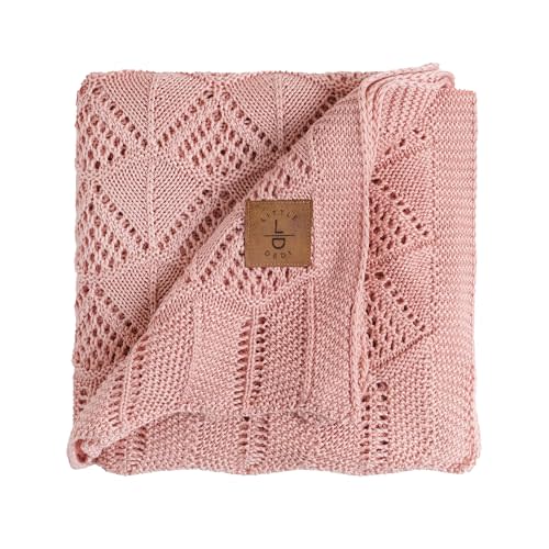Hypoallergenic Baby Blanket - 30x40 Inches Pink, Oeko-TEX® Certified, Thermal-Regulating, Silky Soft Knit for Girls & Boys - Swaddle, Toddler, or Receiving Blanket