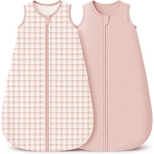 Konssy Muslin Baby Sleep Sack 0-6 Months, 0.8 TOG Baby Wearable Blanket