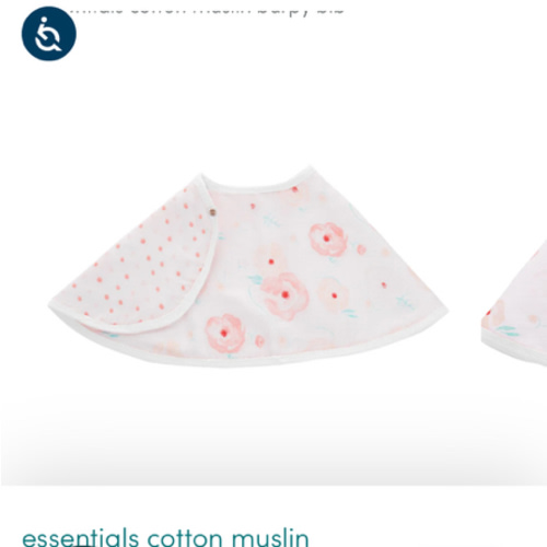 Rose Print Muslin Burp Cloth | aden + anais