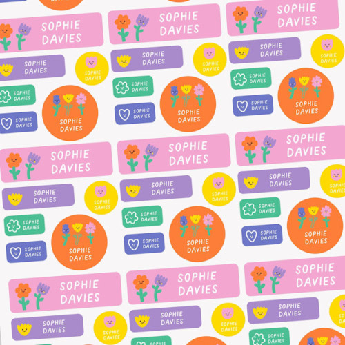PlumStickerCo Waterproof Name Labels Vinyl