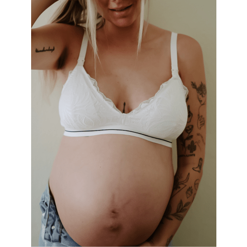 Lily Lace Organic Cotton Nursing Bralette - Ivory – MORROW+MINT