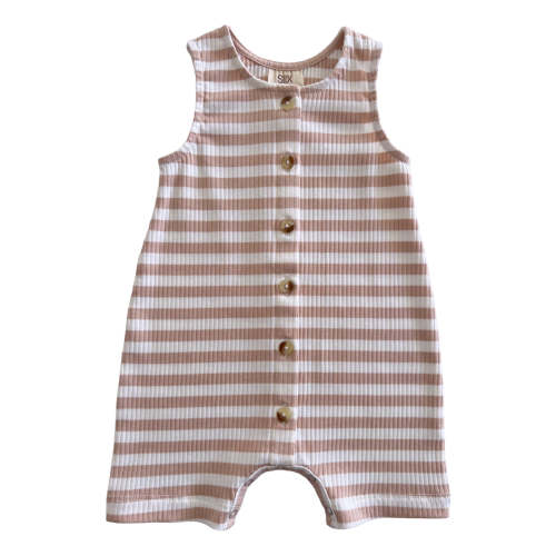 Tan Stripe / Organic Ribbed Bay Shortie