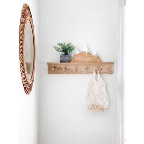 Hand Painted Wooden Mountain Range: Woodland Nursery Decor