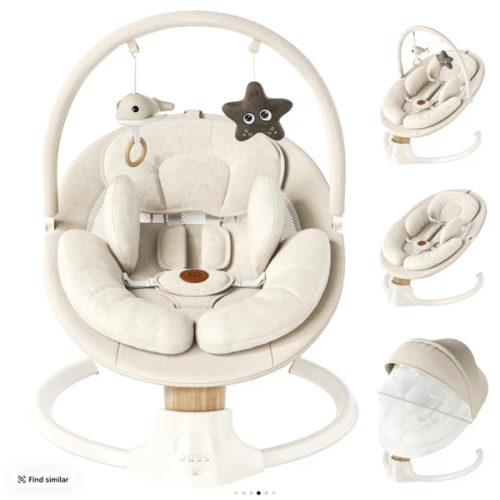 BabyBond Smart Baby Swing for Infant, Electric Baby Bouncer for Newborns, Remote Control, 5 Swing Modes, 10 Music Bluetooth, 5 Point Harness, Portable Baby Rocker for Indoor/Outdoor Use, Ideal Baby Shower Gift, Mothersdaygift, #Summervibes - TikTok Shop