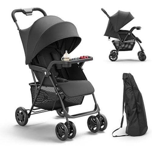 Mamazing Lightweight Umbrella Travel Stroller with Near-Flat Recline Seat