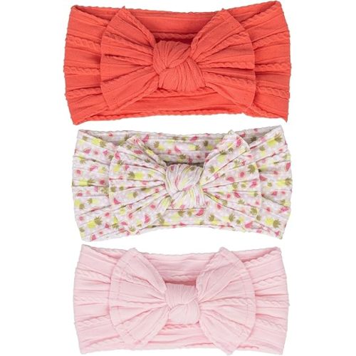 XuoAz Baby Girls Bow Flora Headband Baby Turban Knotted Elastic Headwrap for Newborn Infant Toddler Hair Accessories
