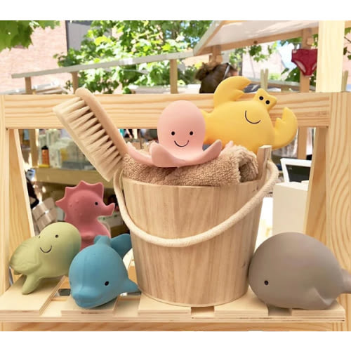 Sea Horse Organic Natural Rubber Rattle, Teether & Bath Toy