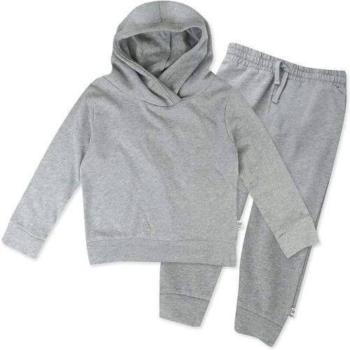 HonestBaby unisex-baby Light Weight Hoodie & Sweatpant Set 100% Organic Cotton for Toddler, Baby Boys, Girls