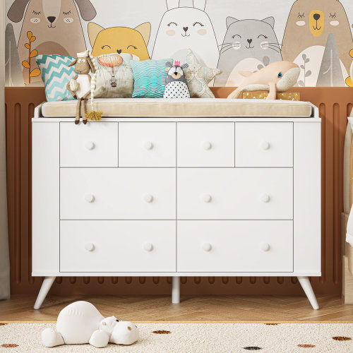 East Urban Home Dresser Cabinet With 8 Drawers Nightstand For Child' S Room | Wayfair