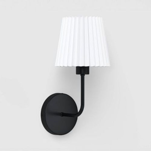 Wall Sconce with Rechargeable LED Bulb and Remote Black - Room Essentials™