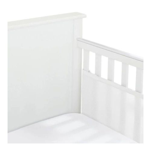 HALO Breathable Mesh Crib Liner for Full Sized Solid End Crib - White