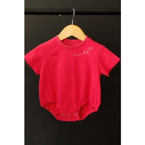 Tshirt/Bubble Onsie, Hot Pink Howdy WB1401 – Wagon Boss