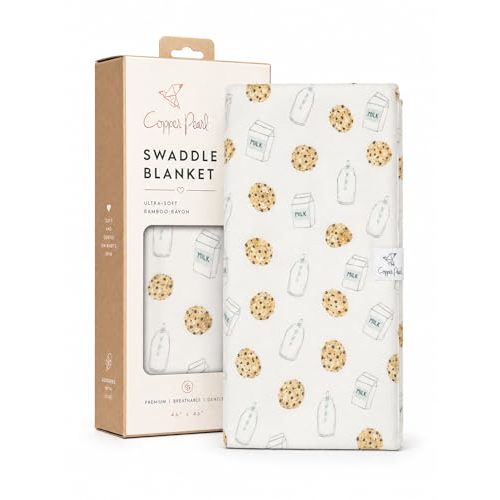 Copper Pearl Swaddle Blankets for Newborns | Soft Stretchy Receiving Blankets for Boys and Girls | Large 46 x 46 Inch Baby Blankets | Lightweight and Breathable Swaddles | Chip
