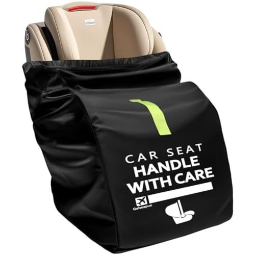 Guiseapue Car Seat Travel Bag for Airplane: Car Seat Bags for Air Travel Fit All Car Seats, Infant Carriers & Booster Seats, Carseat Cover Fit Doona Graco Evenflo, Baby Travel Essentials for Flying
