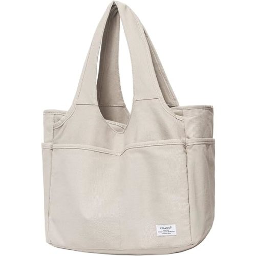 KYALOU Utility Large Tote Bag, Women Casual Shoulder Bags for Work Gym Beach Travel Shopping Grocery College