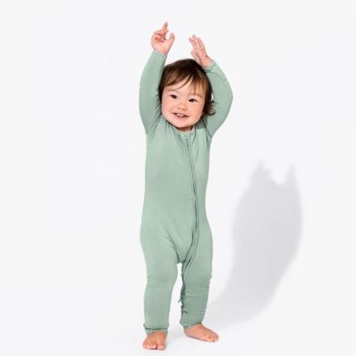 Bellabu Bear Misty Green Bamboo Convertible Footie