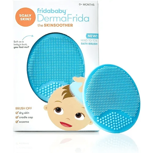 Frida Baby DermaFrida The SkinSoother Baby Bath Brush | Cradle Cap Brush for Babies, Baby Essential for Dry Skin, Cradle Cap Treatment and Eczema | 1 Pack