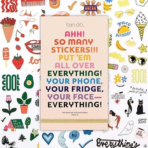ban.do Planner Sticker Book with Over 700 Assorted Stickers, 35 Pages of Colorful Unique Stickers for Journals/Calendars, Issue 5