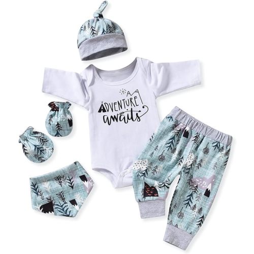 Aalizzwell Newborn Baby Boy Long Sleeve Outfit for Fall Winter