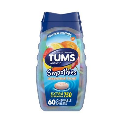 TUMS Extra Strength Smoothies Assorted Fruit Antacid Chewable Tablets - 60ct