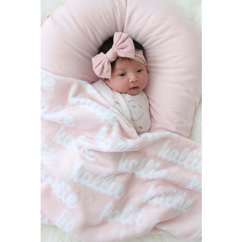Personalized Color Blanket | Baby Pink