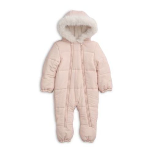 Girls' Hooded Faux Fur Lined Snowsuit - Baby