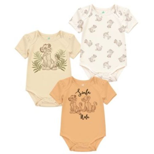 Baby Boys 3-Pack Lion King Short Sleeve Bodysuits