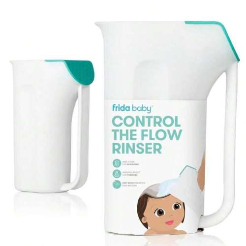 Frida Baby Control The Flow Bath Rinse Cup, Tear Free Rinser To Wash Hair And Body With Easy Grip Handle And Removable Rain Shower, Made In USA | SHEIN USA