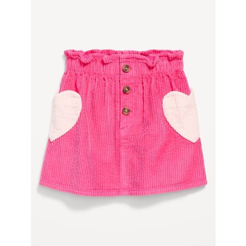 Corduroy Heart-Pocket Skirt for Toddler Girls
