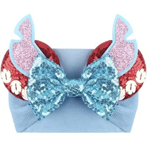 CLGIFT Hairband, Minnie Ears Baby/Toddler Headband flexible headband, Sequin on both sides, Lilo, Baby Girls