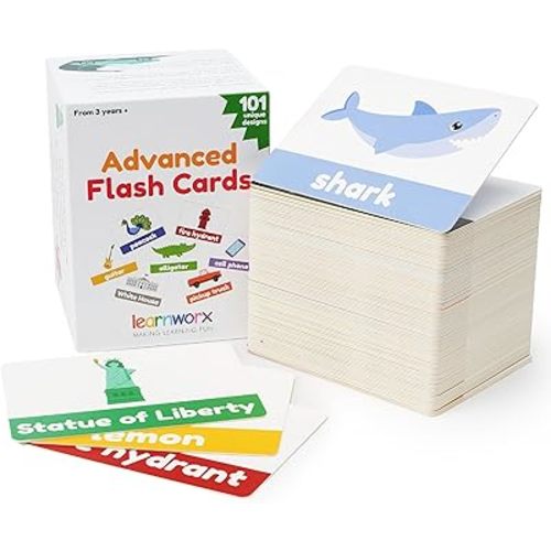 Advanced Flash Cards for Toddlers 3-5 Years – 101 Flashcards – Preschool Flash Cards – Kindergarten Flash Card for Kids – Toddler Learning – Educational Gift - for Ages 3, 4, 5 & 6