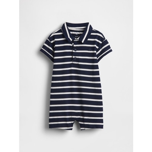 Baby Jersey Polo Shorty One-Piece