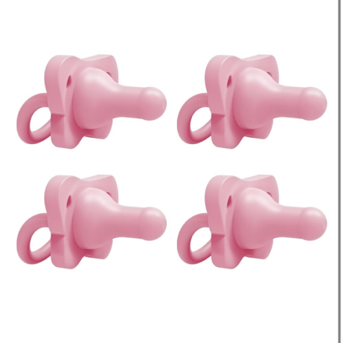 Dr. Brown's HappyPaci 100% Silicone Baby Pacifier, Contoured One-Piece Design, Blue, 0-6m, BPA-Free, 4 Pack