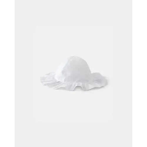 Baby Girl Cotton Swiss Dot Sunhat - White - OshKosh B'gosh | Carter's