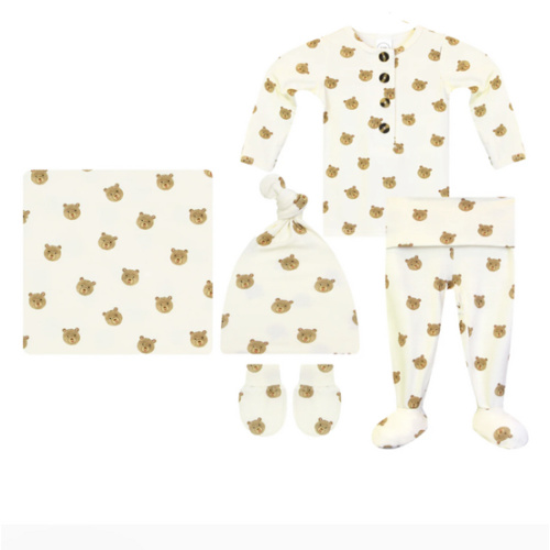 Teddy Newborn Hat Bundle (Top + Bottom)