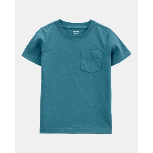 Baby Solid Short-Sleeve Pocket Tee - Teal | Carter's