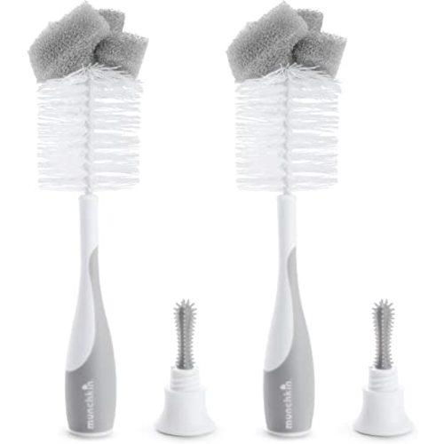 Munchkin® Sponge™ Bottle Brush, Grey, 2 Count (Pack of 1)