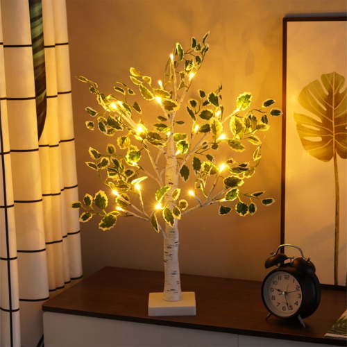 Alaparte Tree Lights Led Indoor Window Room Bedside Table Home Decoration Lights Christmas Party Scene Decoration Luminous Tree White Free Size
