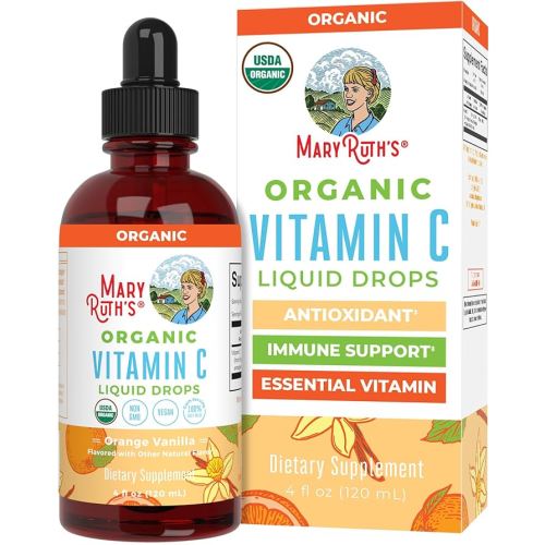 Amazon.com: MaryRuth Organics Organic Vitamin C Supplement | Liquid Vitamin C Liquid Drops for Adults & Kids | Immune Support Supplement for Overall Health | Vegan | Non-GMO | Gluten Free | 4 Fl Oz : Health & Household