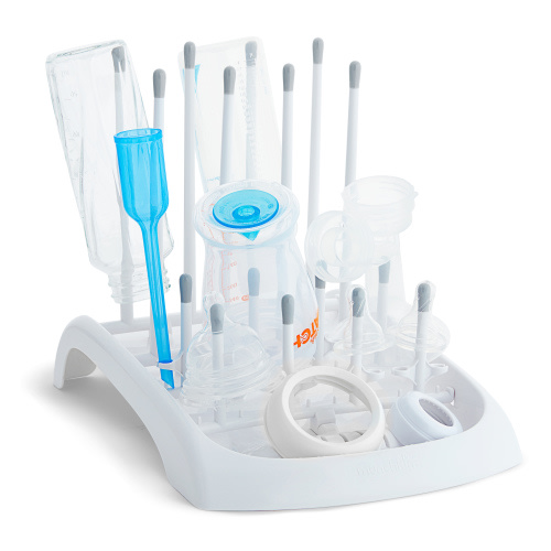 Munchkin Drying Rack for Baby Bottles and Accessories, White, Foldable, Countertop Safe