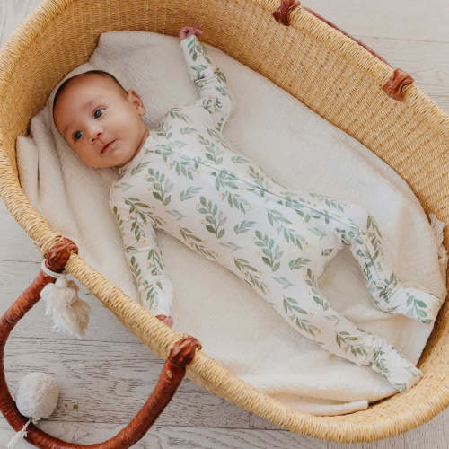 Convertible Zip-Up Footie Pajama - Fern