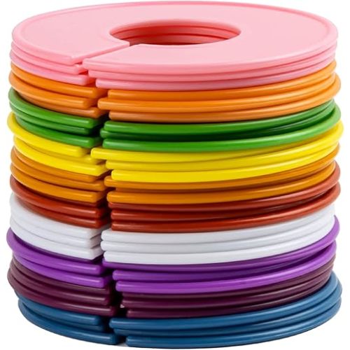 30PCS Closet Dividers Clothes Organizers - Sukh Girl Boy Closet Organizers Clothes Dividers Closet Labels Closet Separators Garment Organizer Hanger Markers Closet Size Dividers 10 Assorted Colors