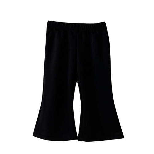 GigrtiJin 0 Months-3 Years Preemie Baby Toddler Flare Pants Soid Color Cotton Wide Leg Pants Trendy Casual Trousers for Newborn Infant