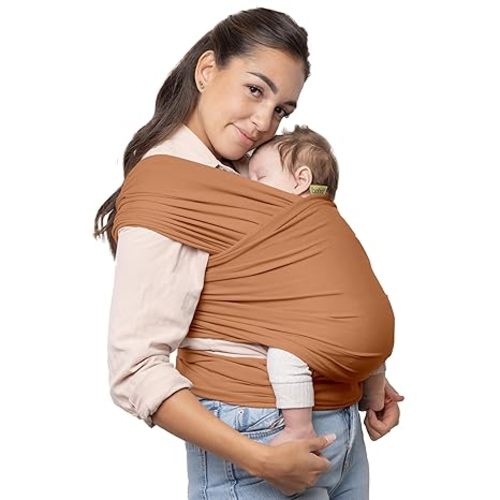 Boba Baby Wrap Carrier – Original Baby Sling Carrier for Newborns (7–35 lbs), Soft, Secure, Hands-Free & Ergonomic, Ideal for Comfortable Bonding, New Parents (Organic Fox)