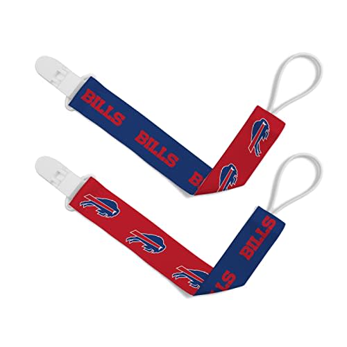 Baby Fanatic Officially Licensed Unisex Pacifier Clip 2-Pack - NFL Buffalo Bills - Officially Licensed Baby Apparel